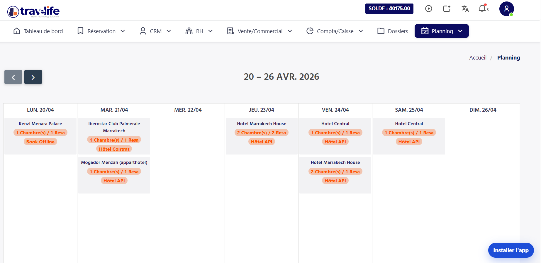 calendrier guide travelife