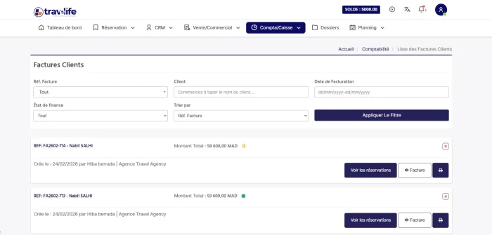 finance logiciel pour agences de voyages